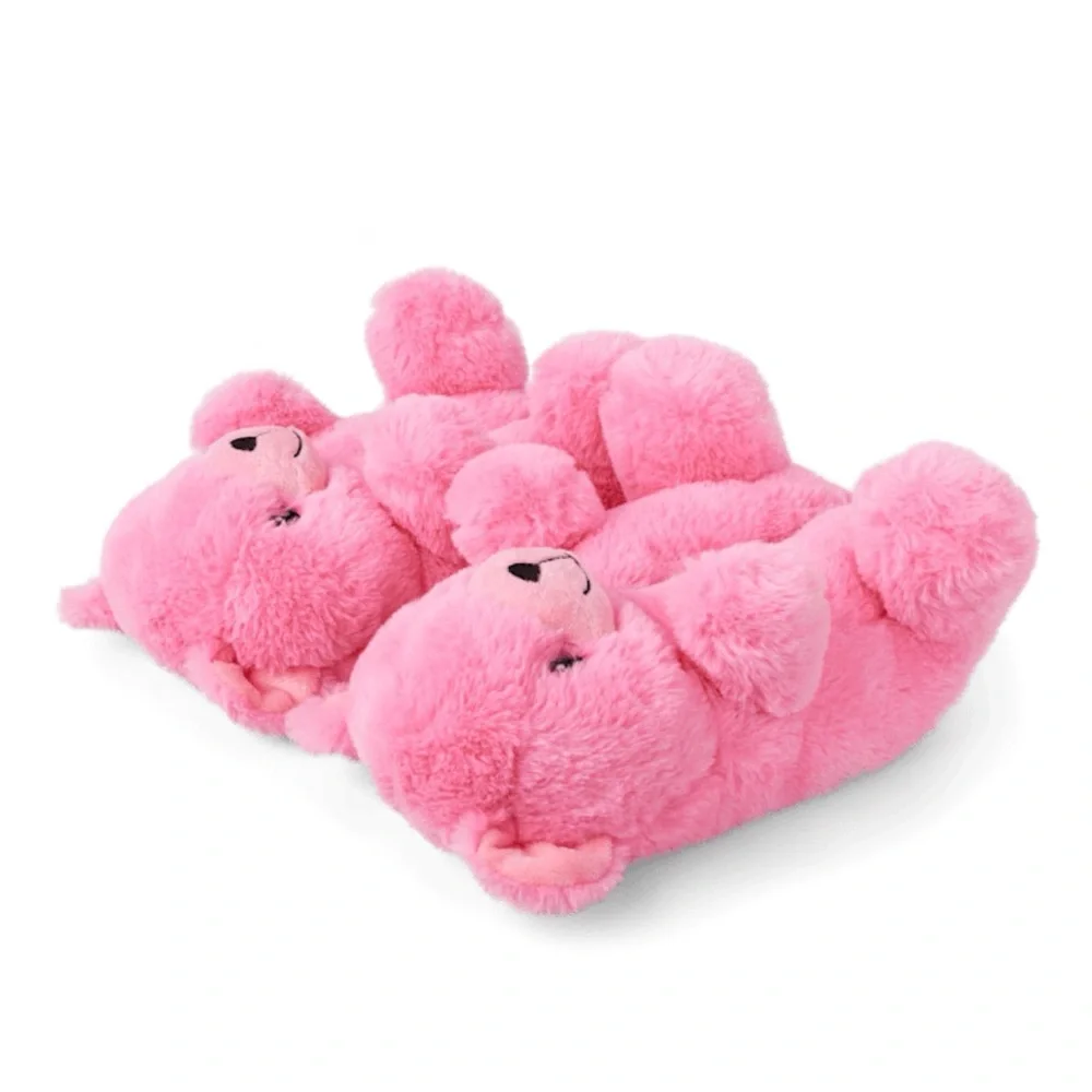 NWT! Children's Place | Girls Pink Plush Bear Slippers 🧸